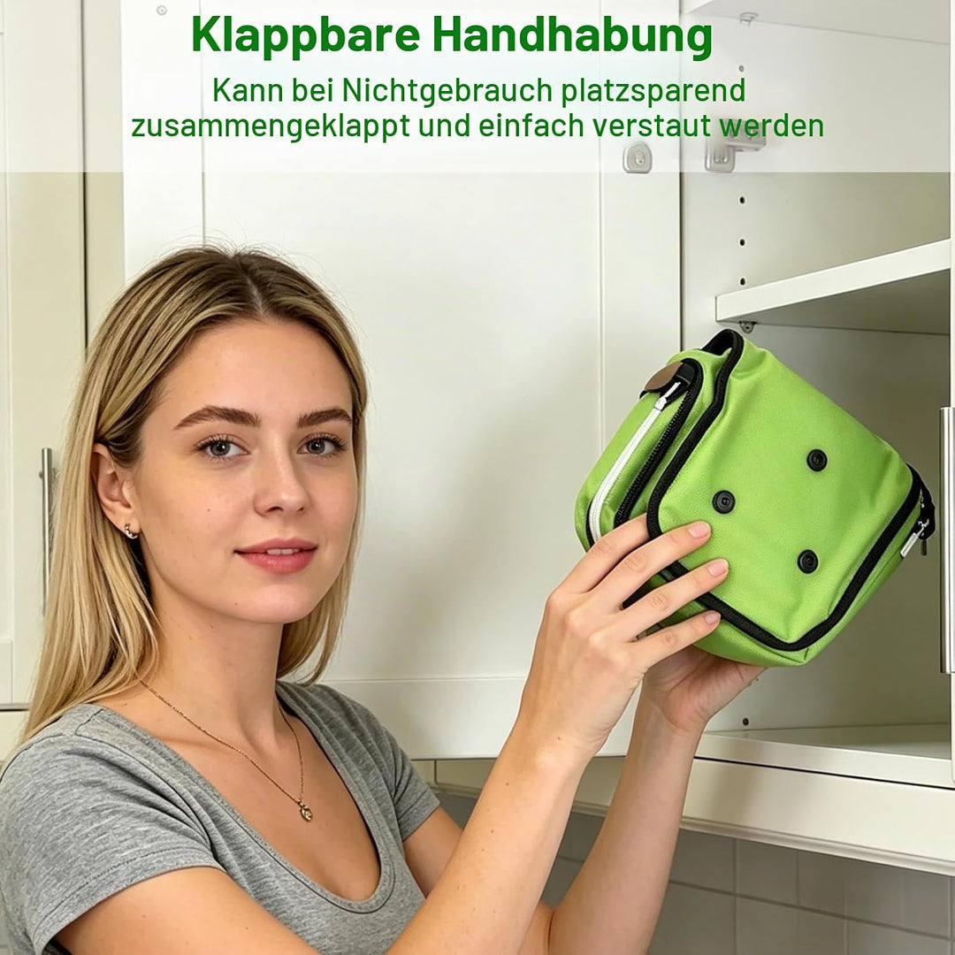 Einkaufskorb Faltbar 30L Gross Einkaufskorb Picknickkorb Tragekorb, Praktischer Klappkorb Einkaufsta