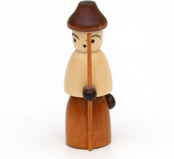 Dekohelden24 Holz Krippenfiguren als 10er Set, Masse L/B/H: 1,7 x 2,8 x 5 cm., VSGWK89, Natur/Braun,