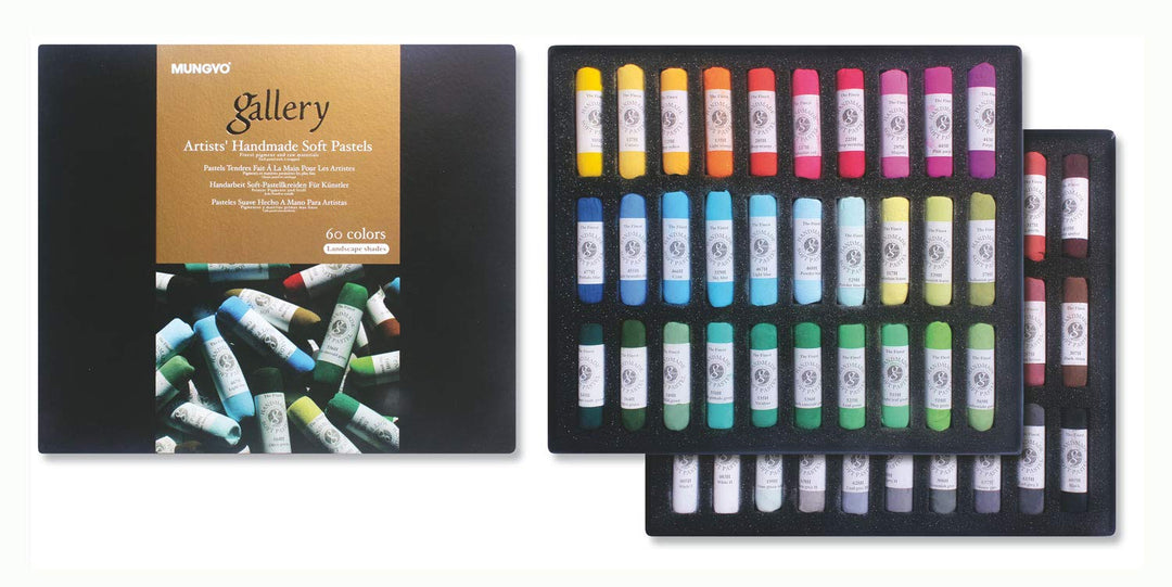 Honsell 4400260 - Gallery Artists' Handmade Soft Pastelle 60er Set Landschaft, handgerollte Pastelle