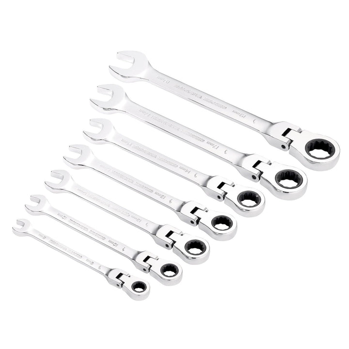 Draper 25396 Hi-Torq Ratschen-Ringmaulschlüssel, 7-teilig