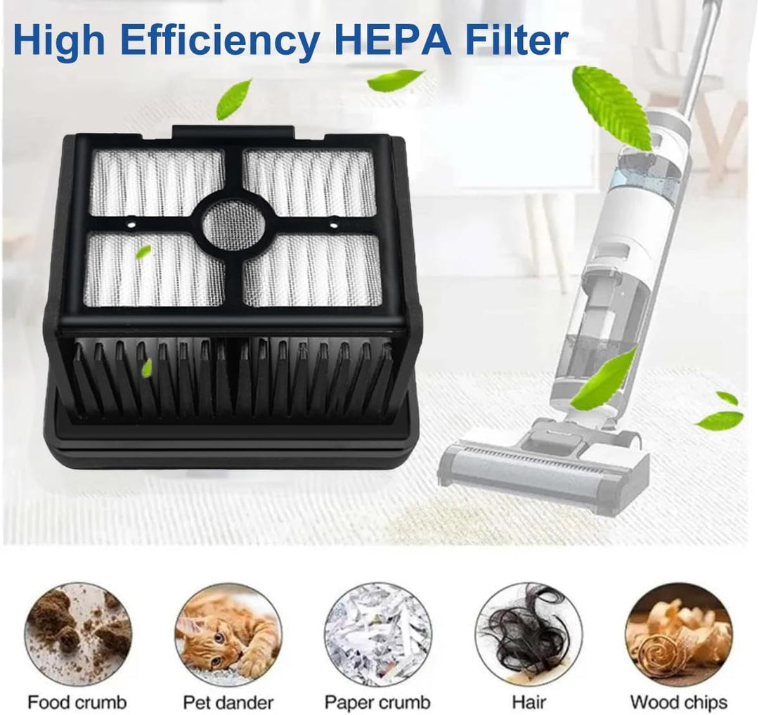 Zubehör für Dreame H12 Pro, H12 Dual, 2 Bürstenrolle 4 Filter Nass Trockensauger Ersatzteile Walzenb