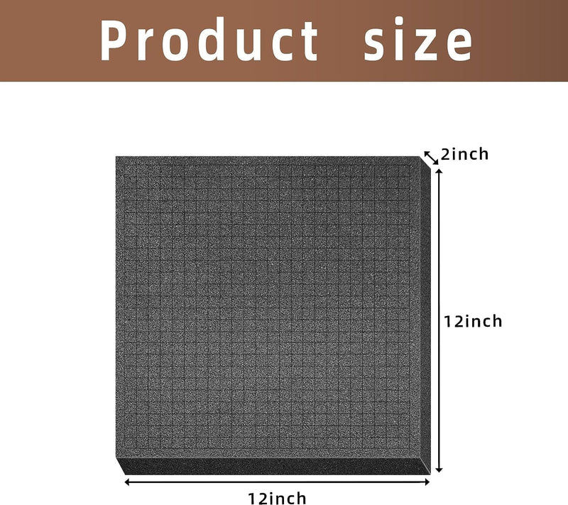 4 Stück 300 x 300 x 50 mm Rasterschaumstoff Würfelschaum, Werkzeugkoffer, Kamerakoffer Schaumstoff,K