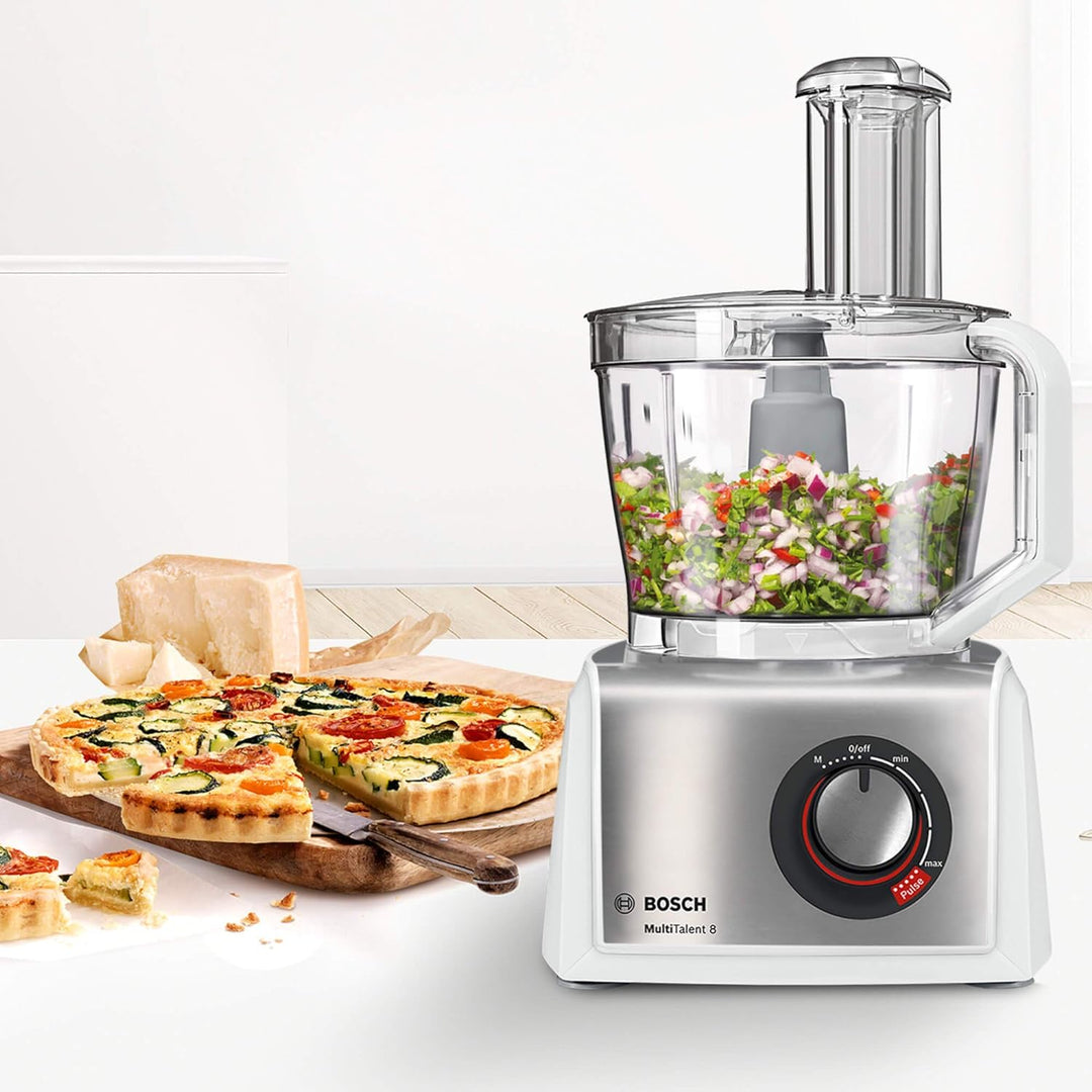 Bosch MC812S820 MultiTalent 8/1.250 Watt / 3.9 Liter/Multizubehör, weiss/edelstahl Version 2019 Weis