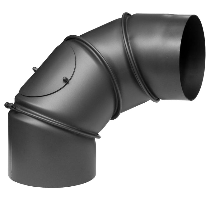 Ofenrohr Kaminrohr Bogen Abgasrohr Rauchrohr Rosette Wandfutter Ø DN 150 mm 2 mm Stahlrohr schwarz (