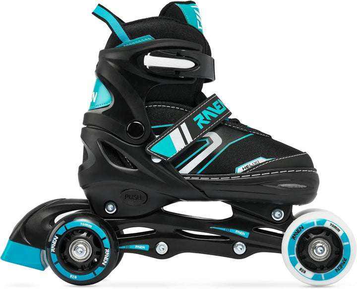 RAVEN Verstellbare 4in1 Inlineskates-Schlittschuhe-Rollschuhe-Triskates Helixi 30-33 (18cm-20cm) Hel