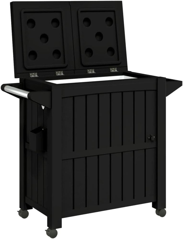 vidaXL 3 in 1 Servierwagen, Rollwagen für den Aussenbereich, Getränkewagen mit Stauraum 1 Ablage 1 K