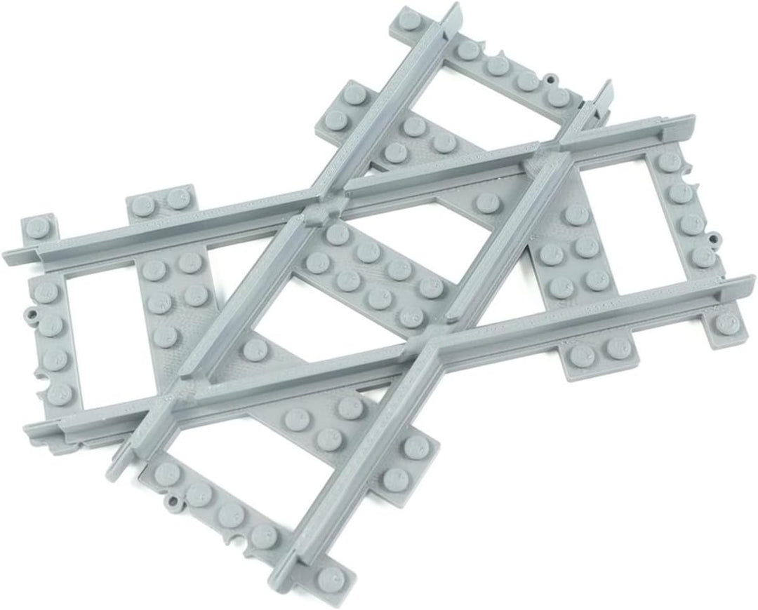 Trixbrix.eu Right 45 deg. Crossings Compatible with Lego City Train Sets 60197 60198 10277 60205 602