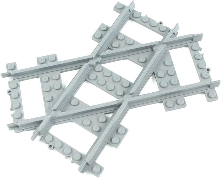 Trixbrix.eu Right 45 deg. Crossings Compatible with Lego City Train Sets 60197 60198 10277 60205 602