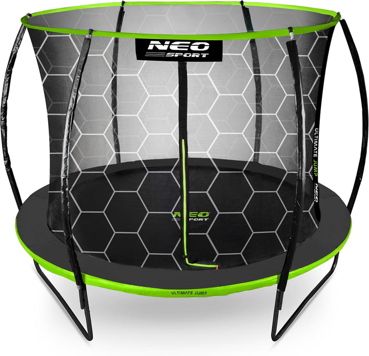 Neo-Sport Trampolin Outdoor Kinder Gartentrampolin Sicherheitsnetz Innen Leiter Gepolsterte Stangen