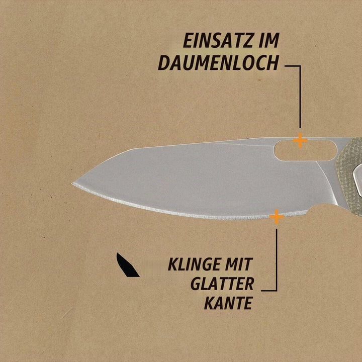 Gerber Taschenmesser mit Gürtelclip, Slimsada, Mit Micarta Griffschale und B.O.S.S. TECH Kugellager,