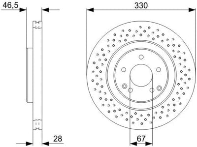 Bosch BD2215 Bremsscheiben - Vorderachse - ECE-R90 Zertifizierung - eine Bremsscheibe