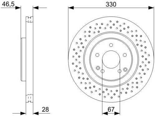 Bosch BD2215 Bremsscheiben - Vorderachse - ECE-R90 Zertifizierung - eine Bremsscheibe