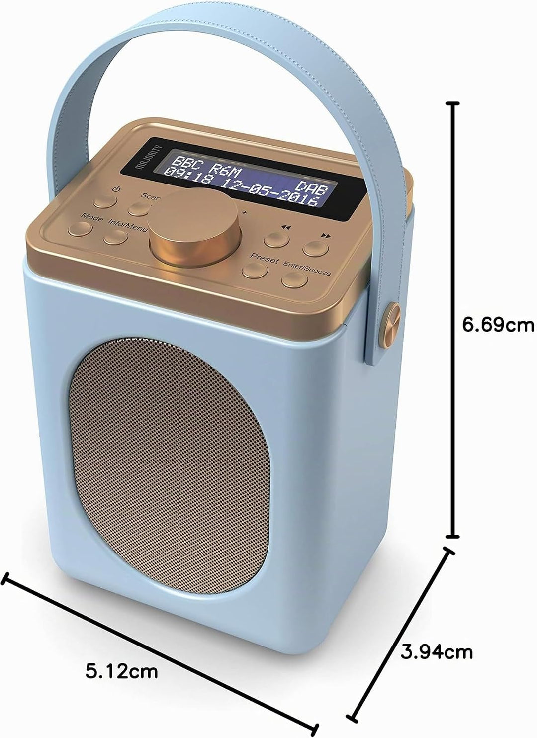 MAJORITY Little Shelford DAB Plus Radio | Küchenradio UKW mit Bluetooth | Radio Batteriebetrieben mi