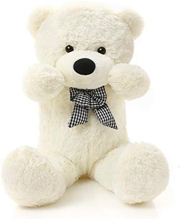 Plüschtier Teddybär Gross XXL - Weiss Stofftier Kuscheltier Bär 140 cm Gross - zum Kuscheln und Spie