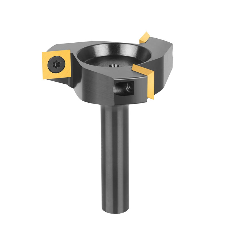 SpeTool Planfräser 12mm Schaft 60mm Durchmesser Planfräser für Oberfräse Wendeplatten Hobelfräser We