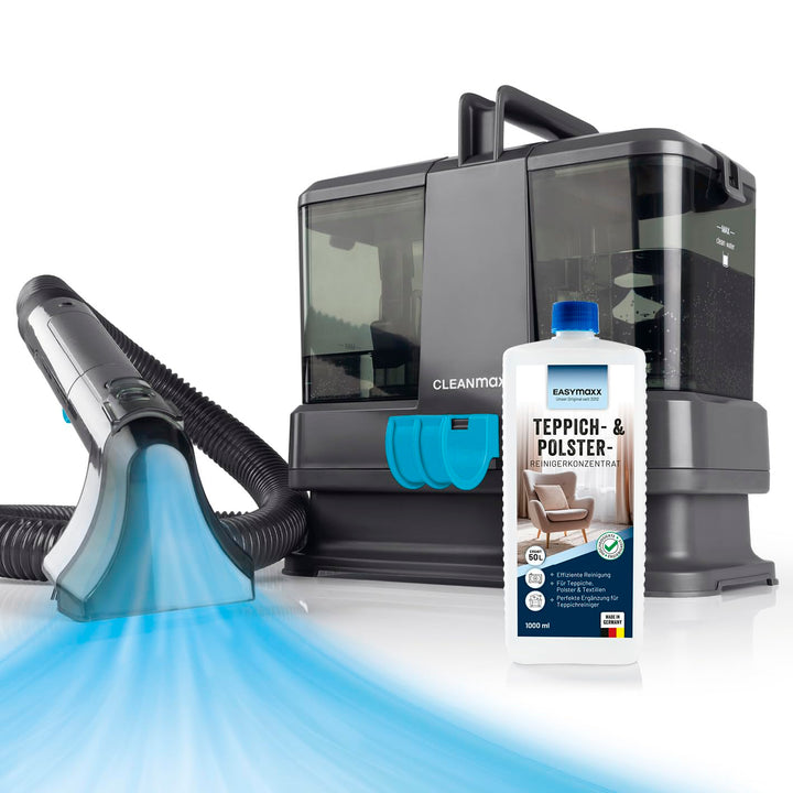 CLEANmaxx Kompakt Polsterreiniger Gerät 330W | kompakter Waschsauger mit 2 Düsen | für Sofa Auto Tep
