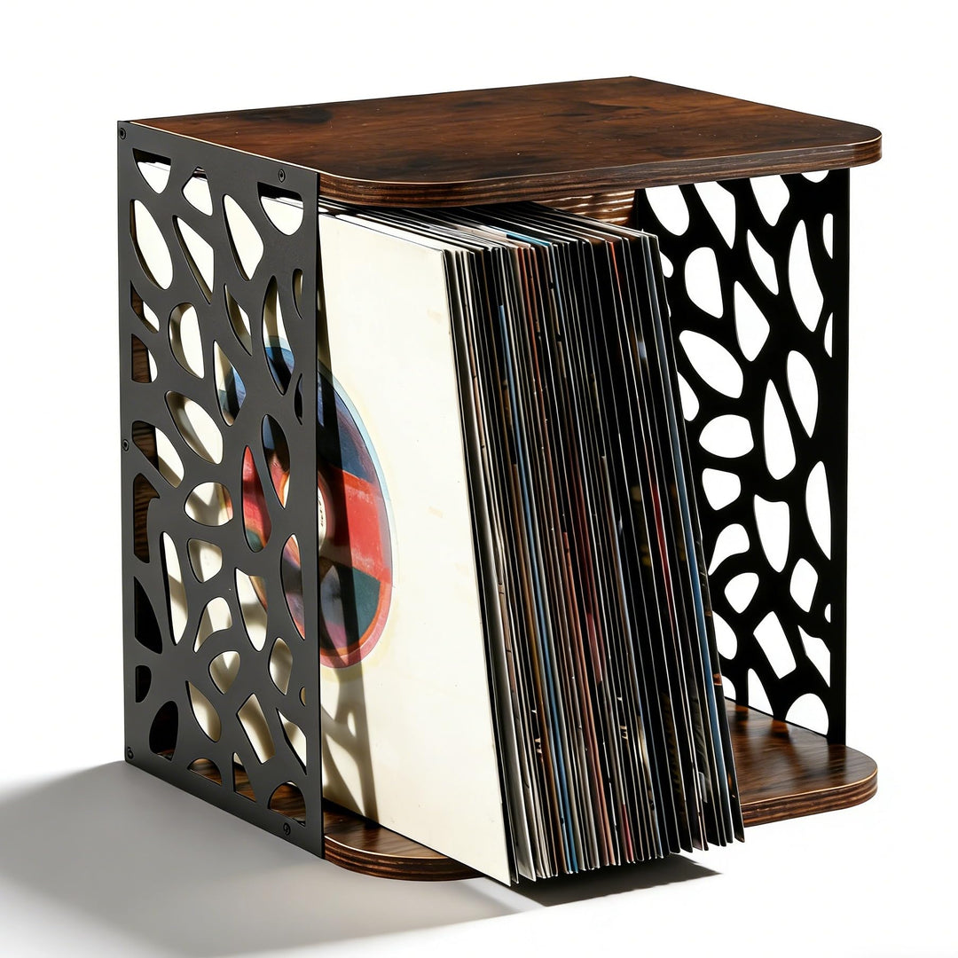 Schallplatten Aufbewahrung bis zu 60 Alben Stapelbar Vinyl Halter | Schallplattenständer aus Metall