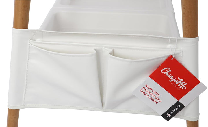 babyGO ChangMe moderner Wickeltisch aus Buchenholz - Perfekte Babyzimmer Ausstattung für bequemen Wi