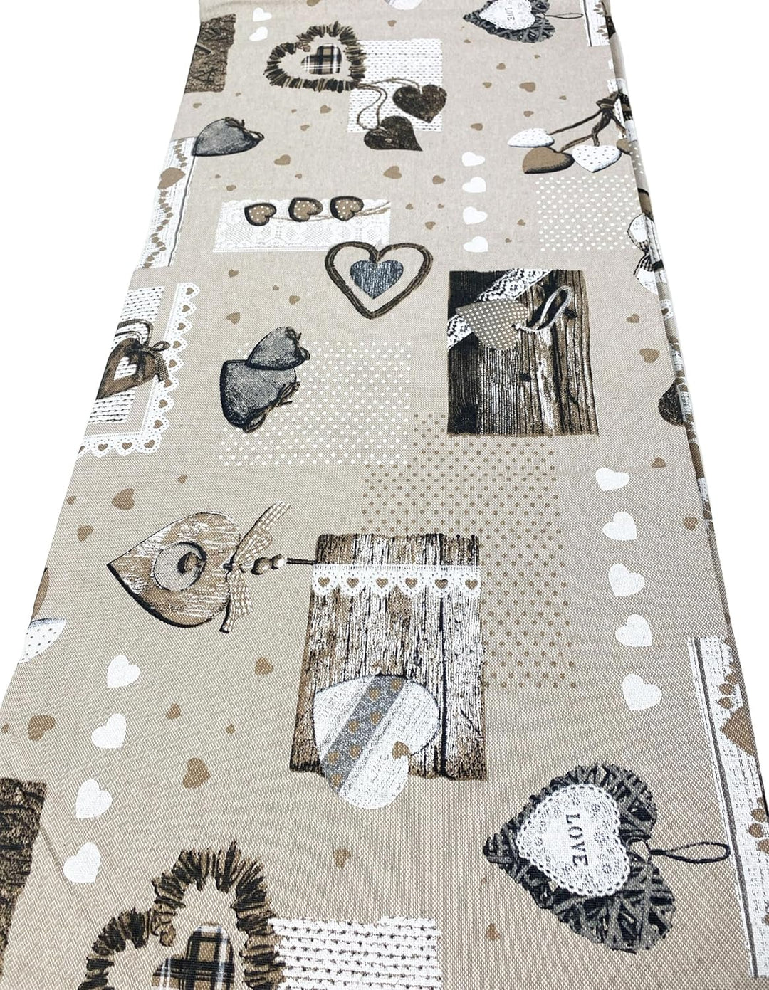 tex family Grosser Schal Überwurf Tagesdecke Sofa-Stoff Miros Stechpalme beige - 1 Piazza Cm. 170x28