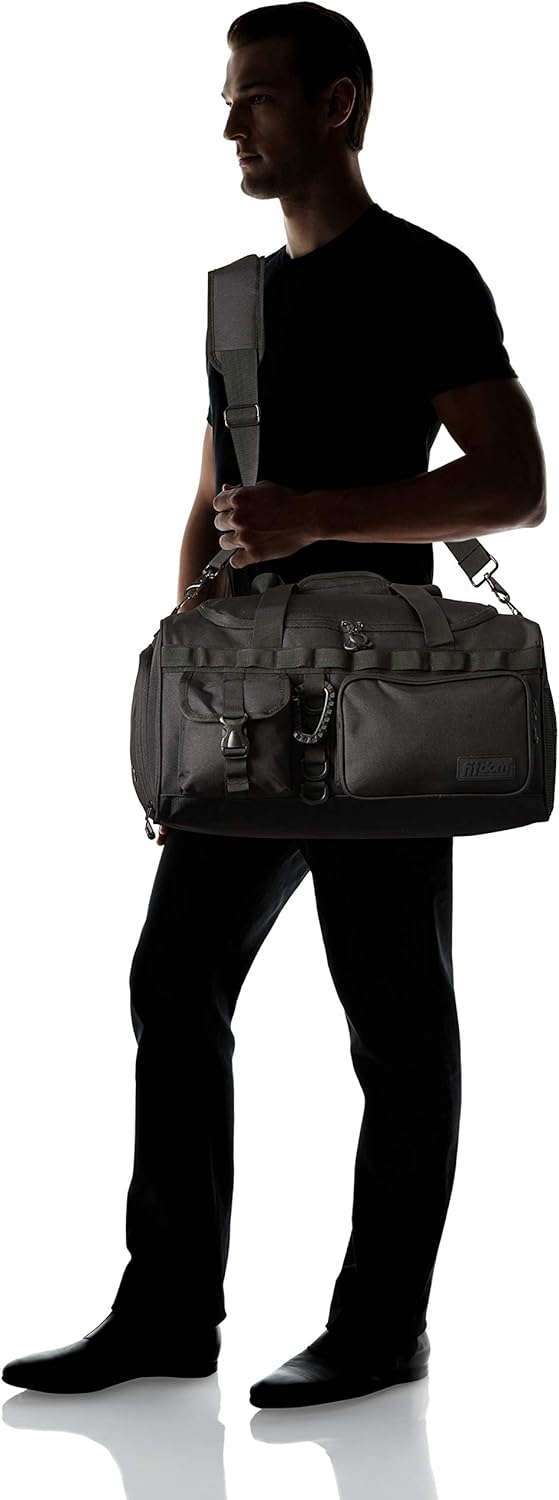 Fitdom Taktische Sporttasche mit Schuhfach, 50.8 cm, 32 l, 20"x10"x10", Seesack mit Griff und Schult