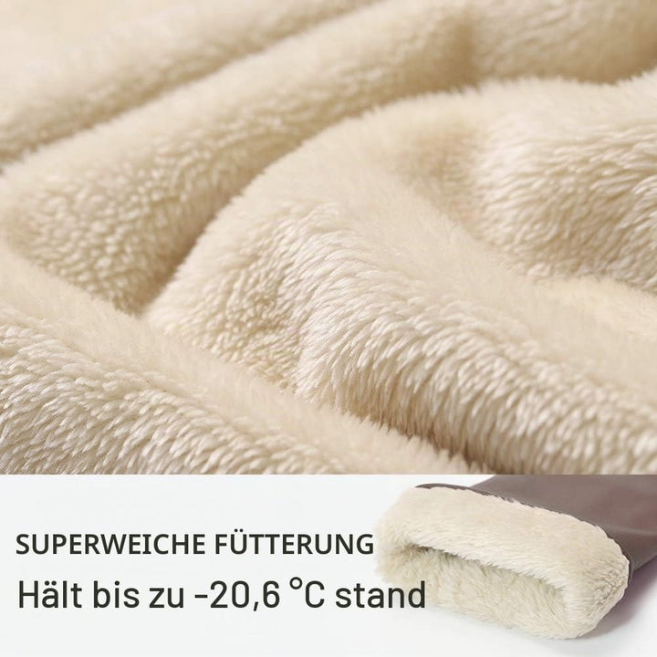 vislivin Vollhand Touchscreen-Handschuhe für Damen Leder Handschuhe Warmer Winter SMS Autofahren Han