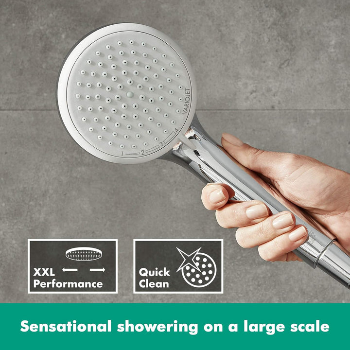 hansgrohe Ersatzteil Unica Gelenkstück, Chrom, 1 - Pack & Duschkopf Croma 100 (Regendusche, 4 Strahl