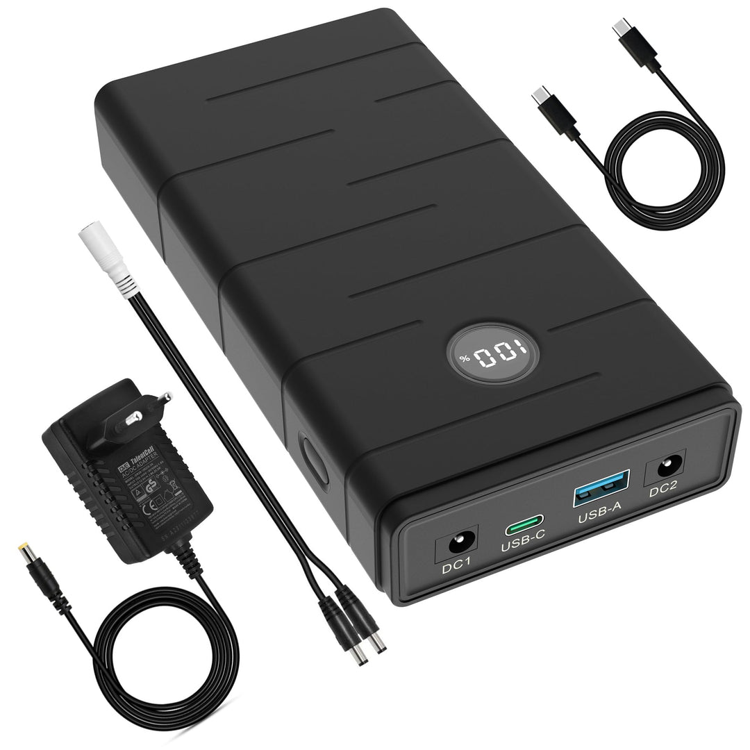 Talentcell 12V Lithium-Ionen-Akku, PD 45 W USB-C 18 W USB-A Tragbare Powerbank, 76,65 Wh DC 5 A Ausg