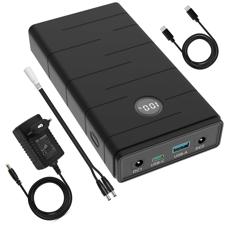 Talentcell 12V Lithium-Ionen-Akku, PD 45 W USB-C 18 W USB-A Tragbare Powerbank, 76,65 Wh DC 5 A Ausg