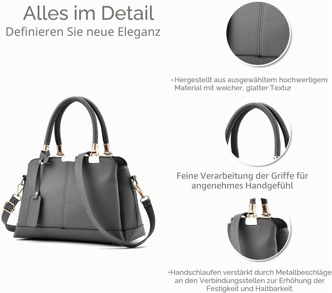 NICOLE & DORIS Damen Handtaschen Elegante Damen Tasche Designe Frauen Umhängetasche PU Weiche Ledert