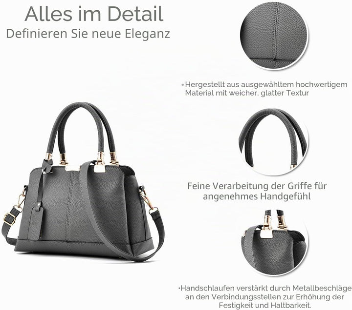 NICOLE & DORIS Damen Handtaschen Elegante Damen Tasche Designe Frauen Umhängetasche PU Weiche Ledert