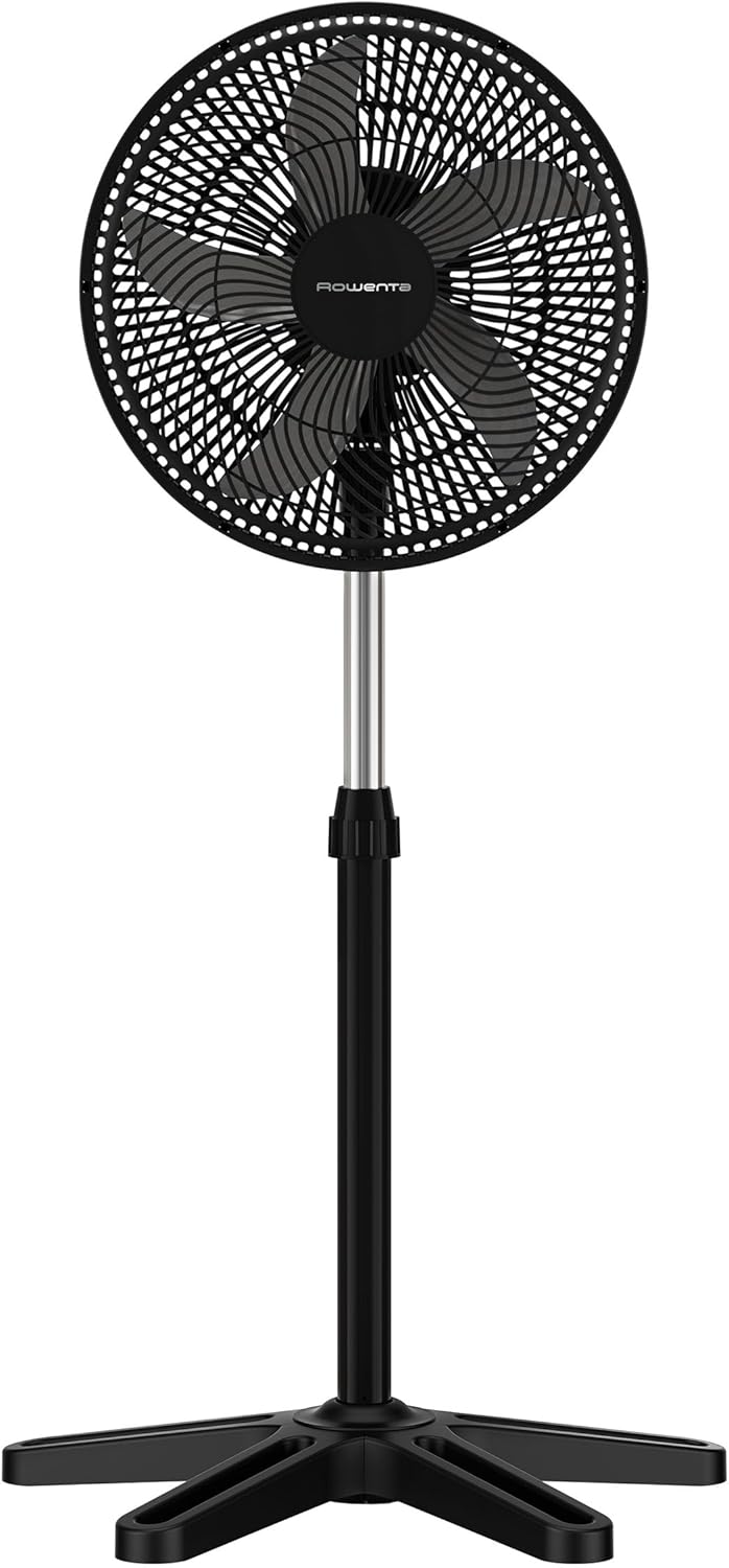 Rowenta Turbo Essential Standventilator, Schwarz, VU3110F3 51 db/ 3 Geschwindigkeitsstufen Schwarz,