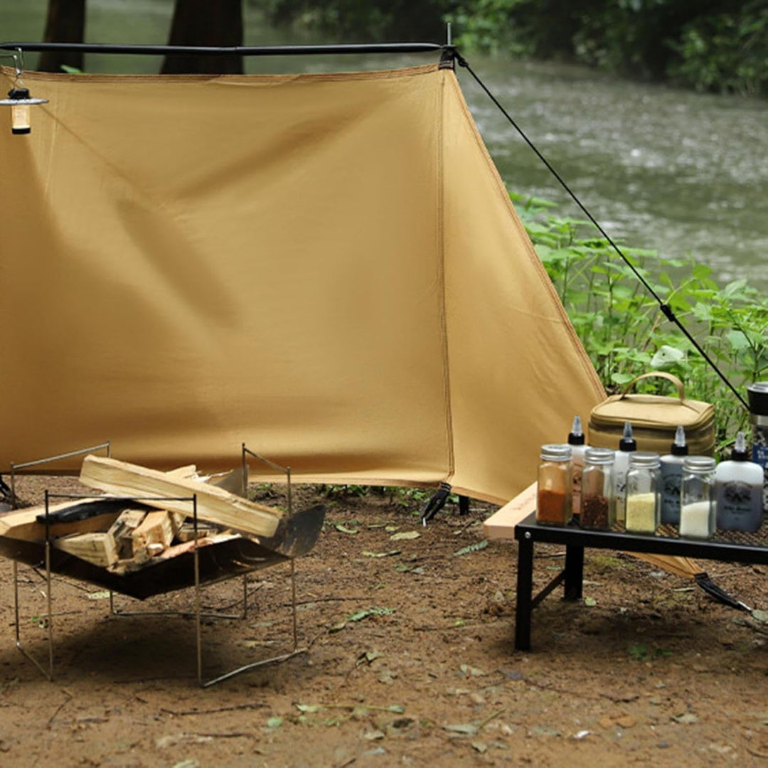 Camping-Tisch-Windschutz, Windschutz Tischgrill Windschutzscheibe, Faltbarer Windblocker für Tischko