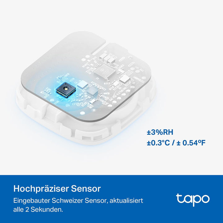 Tapo T310 Smart Temperatur & Luftfeuchtigkeitsmonitor, kostenlose Datenspeicherung,visuelle Grafiken