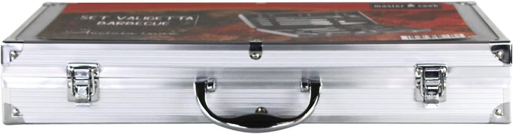 Mastercook – Professionelles Grillzubehör-Set aus Stahl mit Koffer, Zubehör-Set Bbq mit Zange, Gabel
