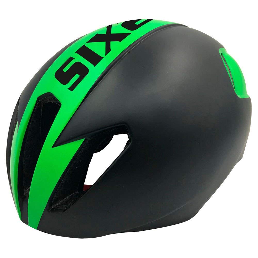 Six2 Helm Aero Black/Green – S/M 54 – 57 cm, 54 – 57 cm, Unisex Erwachsene