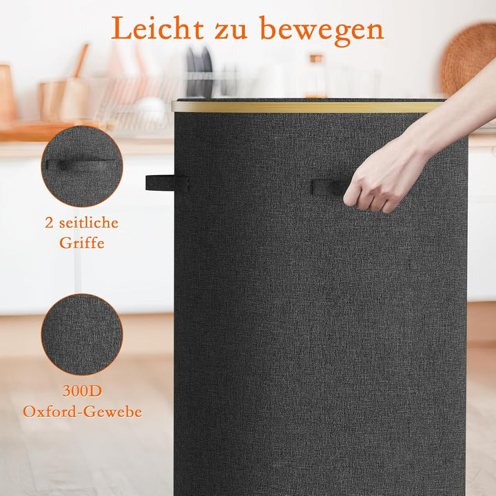 skelo Pfandflaschen Sammelbehälter mit Decke,101L Pfandflaschen Behälter, Pfandsammler Organizer and