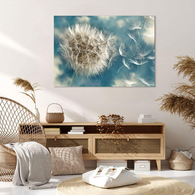 Bilder auf Leinwand 100x70cm Leinwandbild mit Rahmen Baby Sommer Pflanze Gross Wanddeko Bild Schlafz