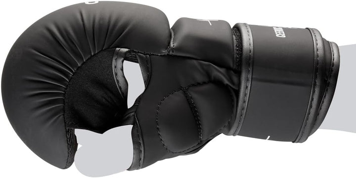 CEEROC MMA Sparring Handschuhe Mato, Schwarz/schwarz hochwertiges Kunstleder S/M, S/M