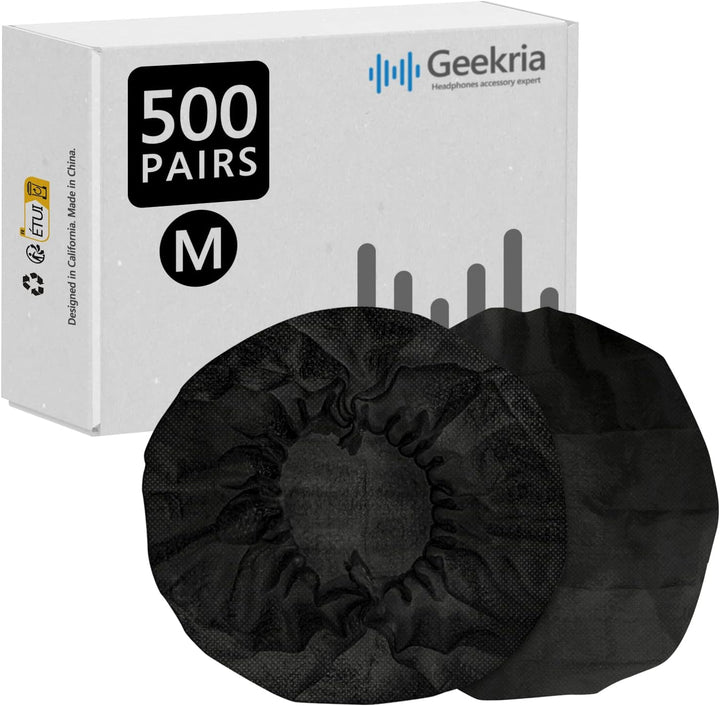 Geekria 500 Paar Einweg-Kopfhörer Ohrabdeckung für Over-Ear-Headset Ohrmuschel, Dehnbare Sanitär Ohr