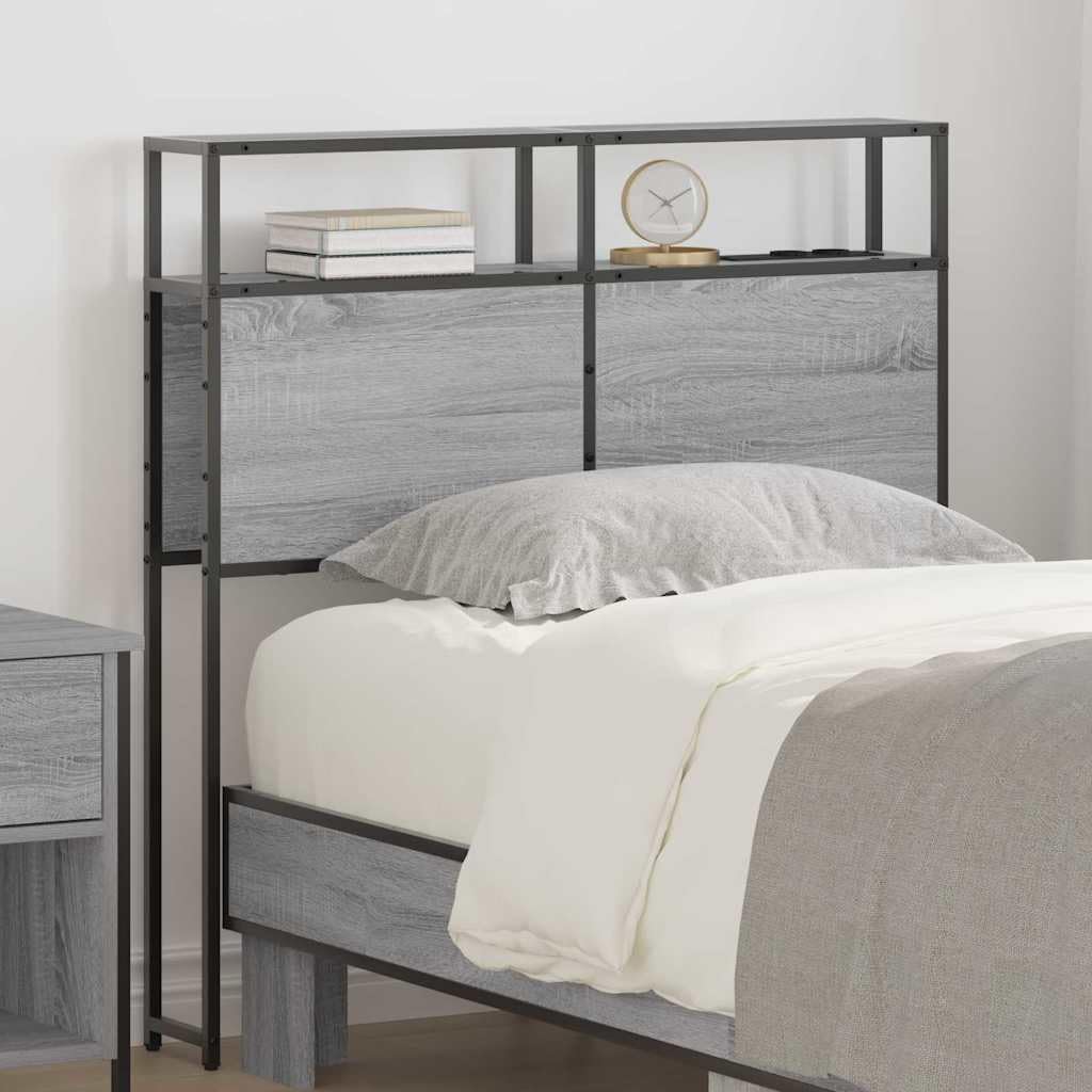 vidaXL Kopfteil mit Stauraum für Dein Schlafzimmer. Modernes Bettgestell mit rechteckigen Regalen un