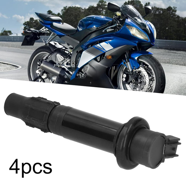 Zündspule, 4 Stück Motorrad Zündspule F6T568 Ersatz Passend für R6 RJ15 Bj 2009 Motor