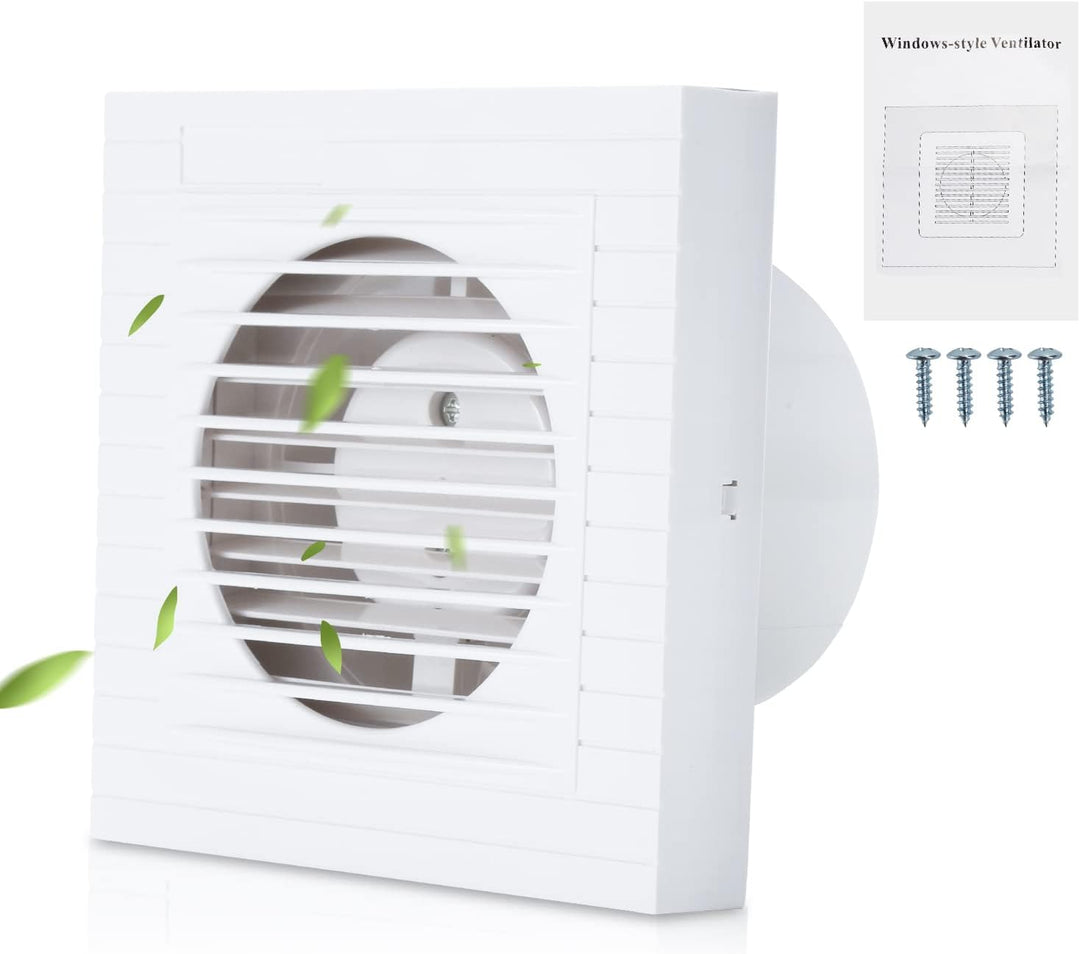 Badlüfter 100mm, Badezimmerlüfter Lüfter für Effiziente Belüftung Leiser Betrieb Ventilator, für Küc