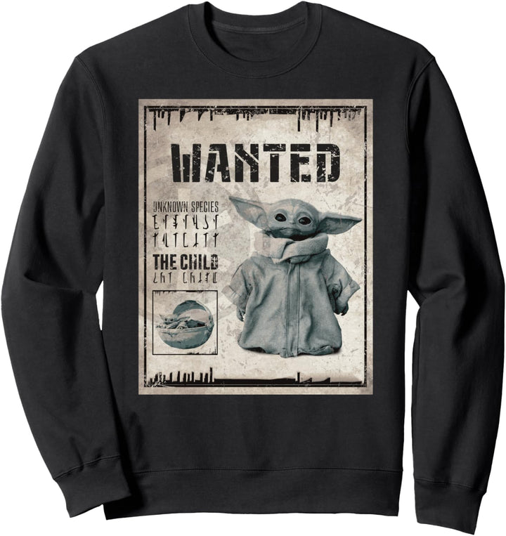 Star Wars The Mandalorian The Child Wanted Poster Sweatshirt