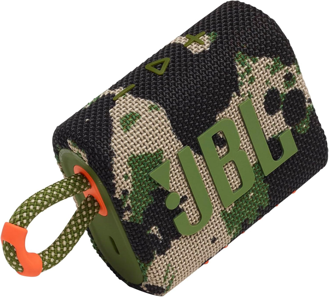 JBL Go 3: Tragbarer Lautsprecher mit Bluetooth, eingebauter Akku, wasserdicht und staubdicht - Squad
