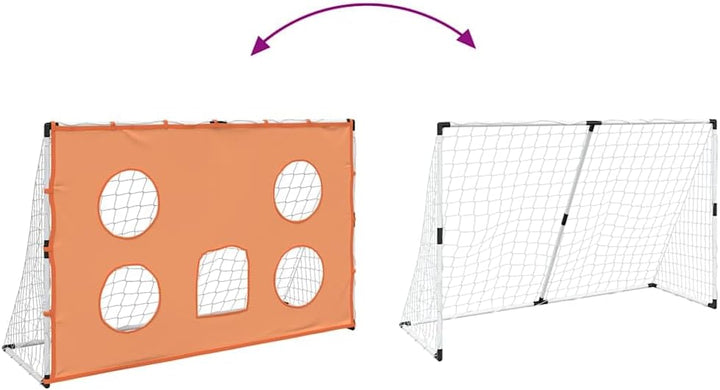 vidaXL Fussballtor für Kinder, Trainingstor mit Zielmatte Ball Netz, Fussball Tor für Innen Aussen,