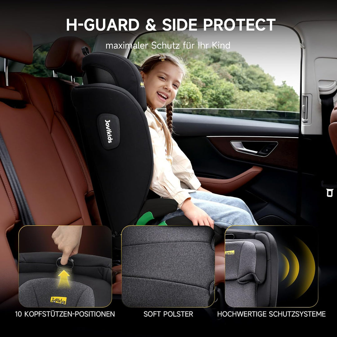 i-Size R129 Kinderautositz für 3,5 bis 12 Jahre (100-150 cm), Mit verstellbarer Rückenlehne, Kopfstü