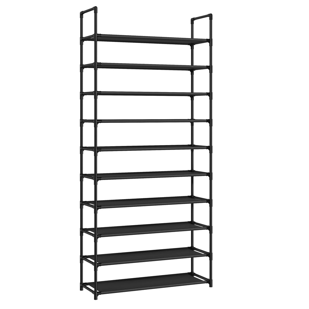 SONGMICS Schuhregal, 10 Ebenen, Schuhablage, Schuhaufbewahrung, schmal, 28 x 83 x 173 cm, Metallgest