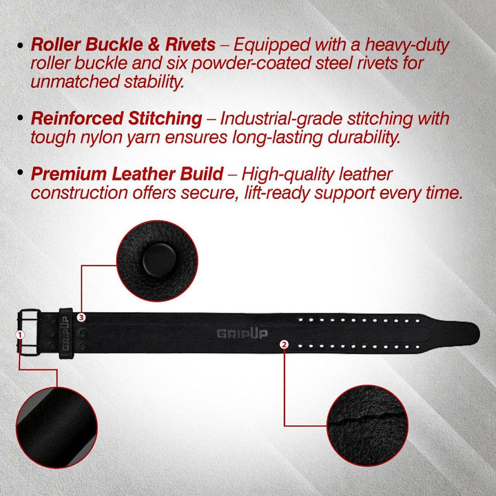Powerlifting Gürtel 10mm Dickes Echtleder 4” Gewichthebergürtel – Schwerlast Gewichtheben Gürtel für