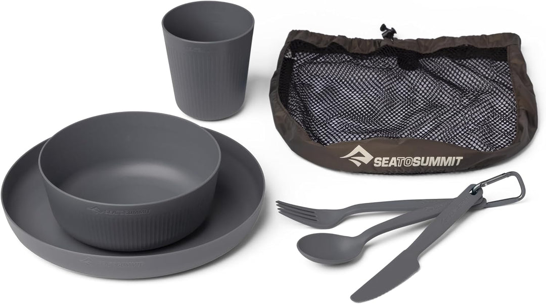 Camp Dinnerware Set w/Mesh Sack - [6 Piece]