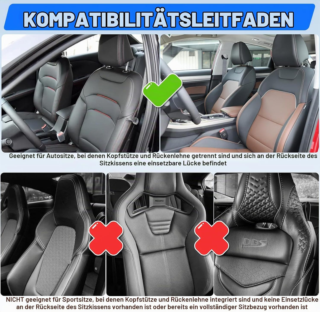 ZATOOTO Sitzbezug Auto Vordersitze, 1 Stück Sitzkissen Auto, Sitzauflage Auto Vordersitze, Sitzschut